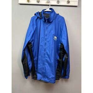 Cheneral Maid of the Mist Niagara Falls Windbreaker Jacket Blue Black 3XL Hooded